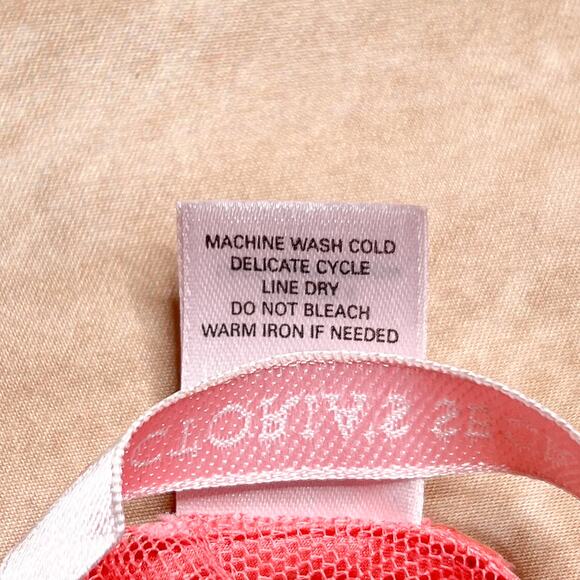 Victoria's Secret Vintage Pink Babydoll Open Front Lingerie Top Sheer Mesh Satin - Picture 4 of 7